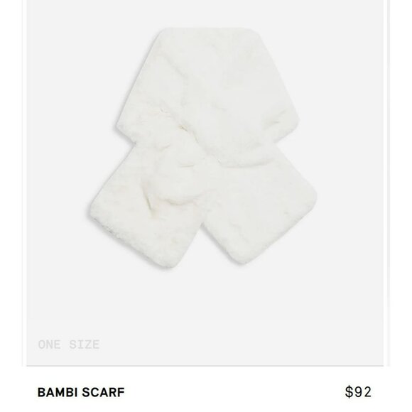 Apparis Bambi Faux Fur Winter White Scarf NWT $92 - Picture 2 of 6